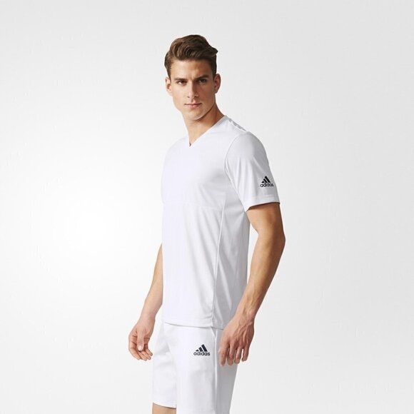 Adidas Tennis Uncontrol Climachill Tee White/Black - Picture 1 of 8